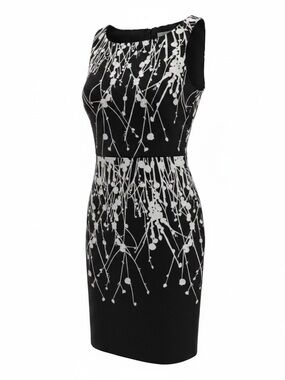 ⭐️ Lori M.  Black and white pencil Dress. Size 6